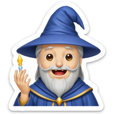 wizard who is laughing and crying at the same time  sticker
