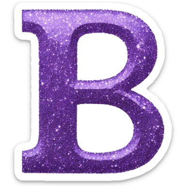 Glitter letter b sticker
