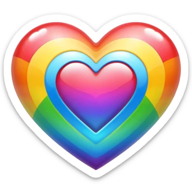 Coração arco-íris sticker