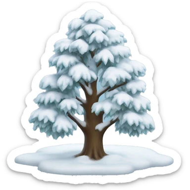 snow tree sticker