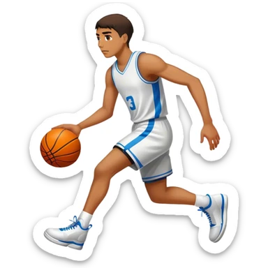 Basketball player with heel injury sticker