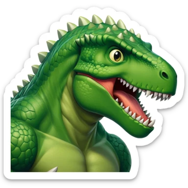Dinosaur eating the Hulk sticker