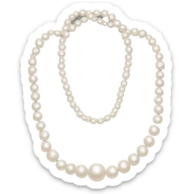 beautiful pearl necklace sticker