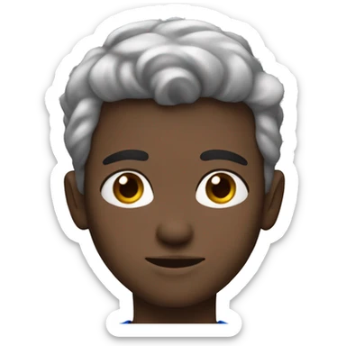 a brow clair haïr boy with blue eyes  sticker