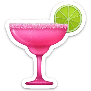 pink margarita sparkly with pink 1 lime sticker
