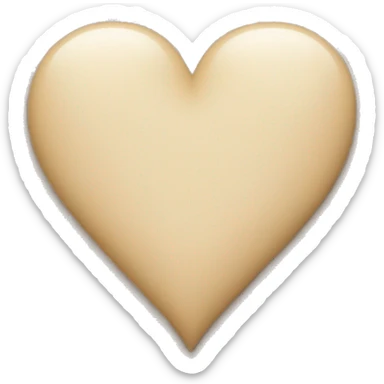 Beige heart  sticker