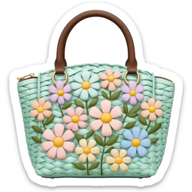 Cottagecore style handbag sticker