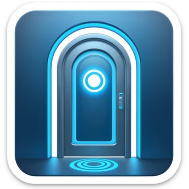 futuristic door portal sticker