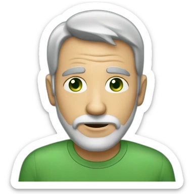 mature-man-with-little-hair,-gray-beard-and-green-eyes sticker