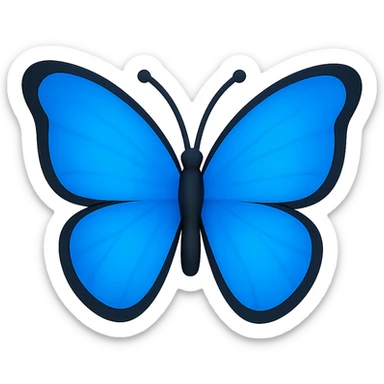 blue butterfly emoji sticker