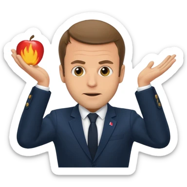 Macron entrain de faire caca sticker