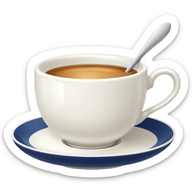 Te  taza blanca sticker