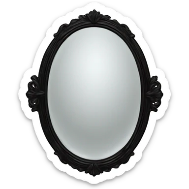 black Vintage mirror  sticker