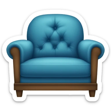 blue couch chair sticker
