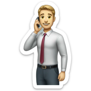 Businessman talking on his cell phone sticker