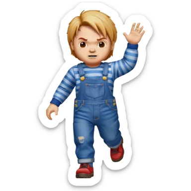 chucky corriendo sticker