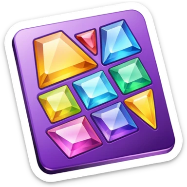 rainbow palette diagonal icon gem combination from purple to yellow diagonal to bottom right sticker