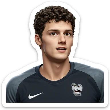 realistic portrait of a boy sticker