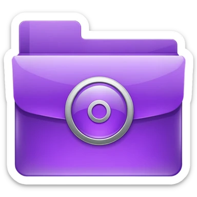 purple download folder sticker