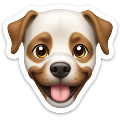 Perro de aguas español, cara marrón, sonriente, ojos color miel sticker