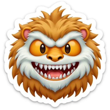 White monster can sticker