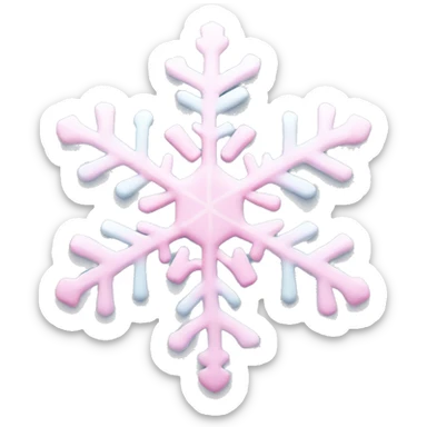 pastel pink snowflake  sticker