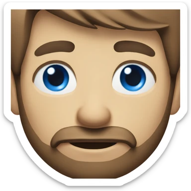 blue eyed man with beard sticker