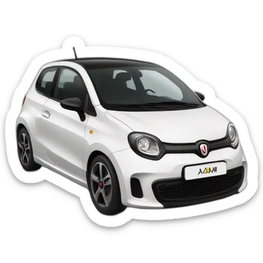 Emoji de coche aixam gti blanco 2023 sticker