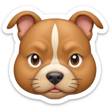 light brown pocket bully facing forwards, head and shoulders sticker