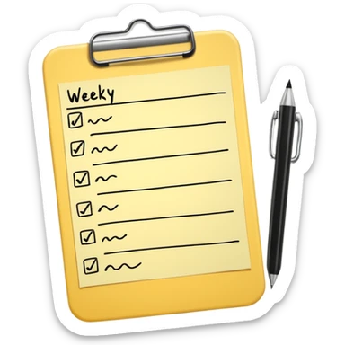 weekly to-do list sticker