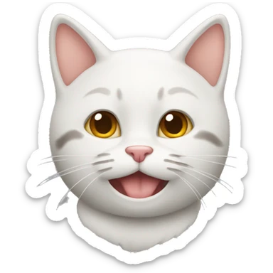 Cat emoji with the “yummy” face sticker