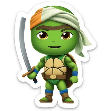 Mbappe ninja turtle sticker