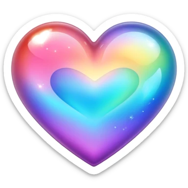 Heart with shimmering  sticker