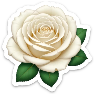 Beyaz gül sticker