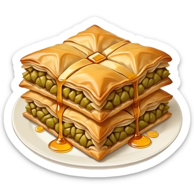Plate of baklava  sticker