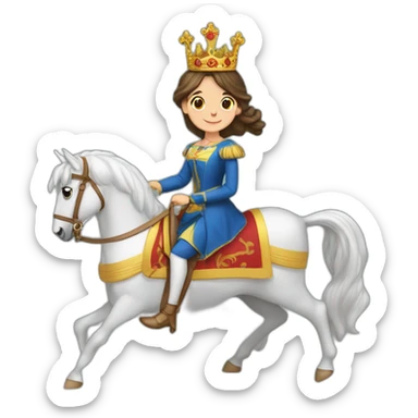 Isabel la Catolica, reina de España montando caballo sticker