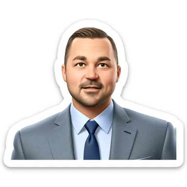 dapper young man in suit sticker