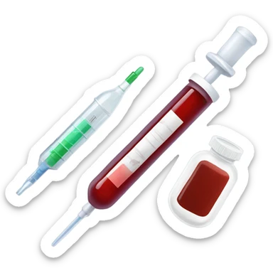 blood test in lab no microscope sticker