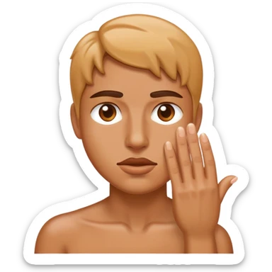 Tan lips sweating fingers sticker