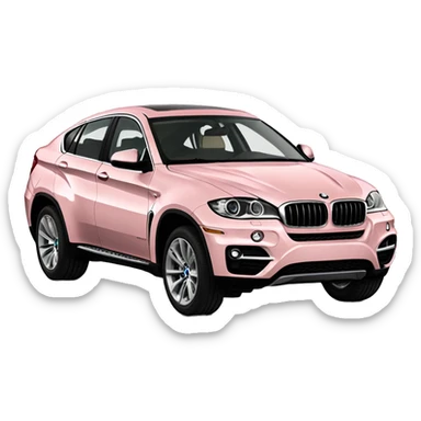 light pink bmw x6 car sticker