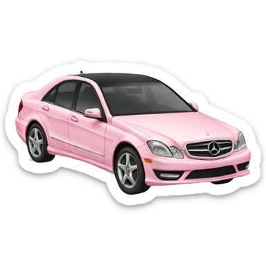 light pink mercedes  sticker