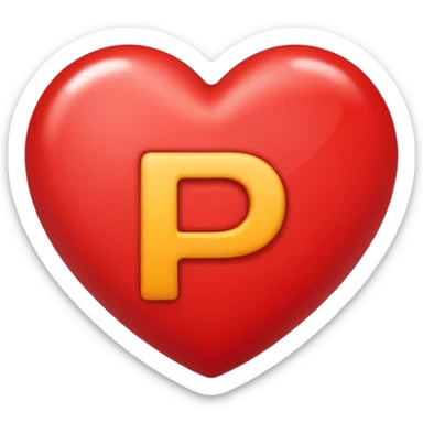 emoji herz mit buchstabe P drin sticker