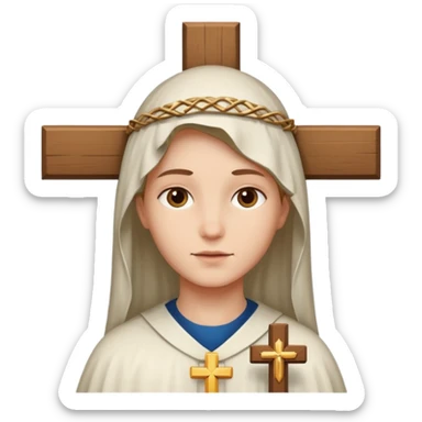 Cross catholic sticker