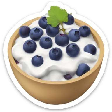 yoghurt bowl with grapes and blueberries sticker