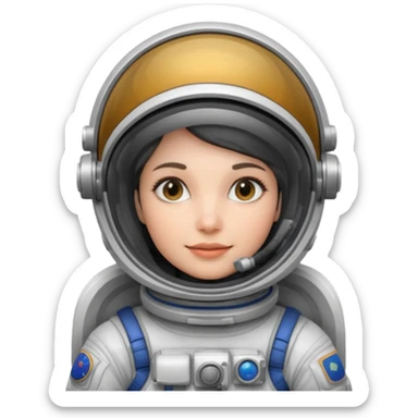 astronot women less details sticker