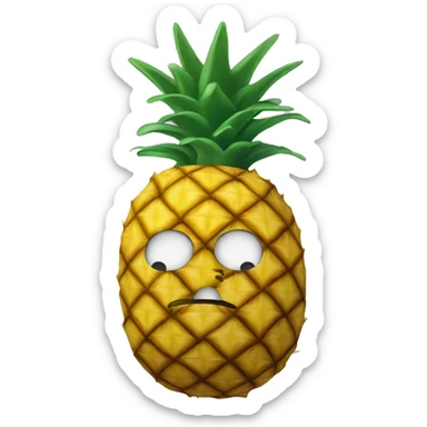 Upsidedown pineapple sticker