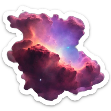 realistic big nebula in outer space sticker