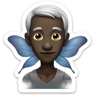 Skinny Black fairy man with long nose sticker