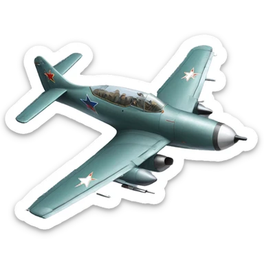 Yak-3 fighter plane sticker