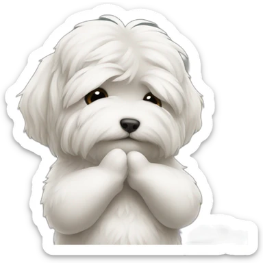 Shitzu praying for god sticker